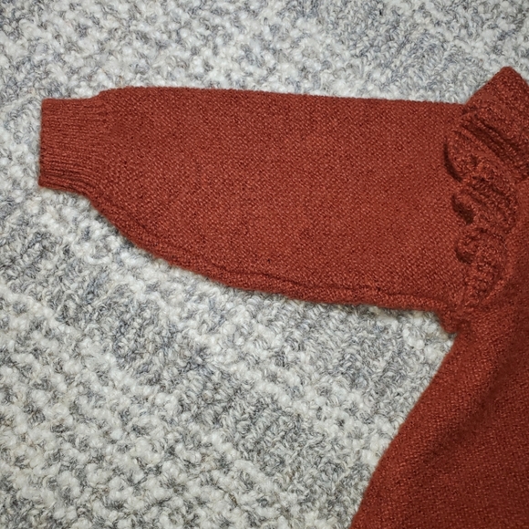 Old Navy Toddler Girl's Mock-Neck Ruffle-Trim Cable Knit Sweater - Picture 6 of 8